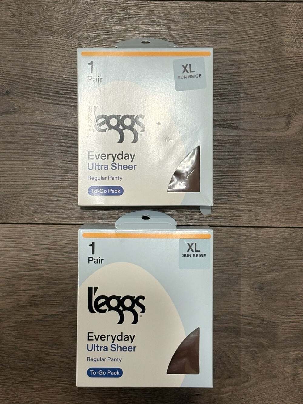 NWT Lot of 2 L'eggs Everyday Ultra Sheer Pantyhose XL Sun Beige